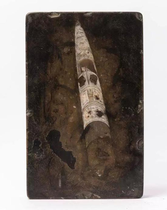 震旦纪角石砚(汤贻汾曾用砚· 明)25.7x16.2x4.8cm