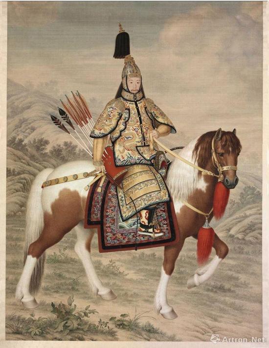 郎世宁《乾隆皇帝大阅图》轴(北京故宫博物院藏)