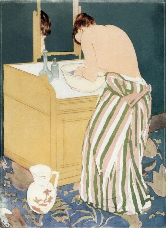 Mary Cassatt, Woman Bathing (1890-1891) (Photo: National Gallery of Canada via Wikimedia Commons)