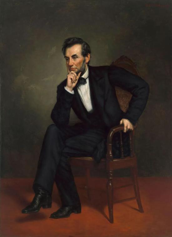 George Peter Alexander Healy为亚伯拉罕林肯创作的肖像,1887。图片:Courtesy of the National Portrait Gallery