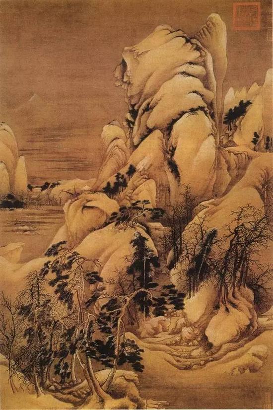 关山密雪图:许道宁作,台北故宫博物院藏。
