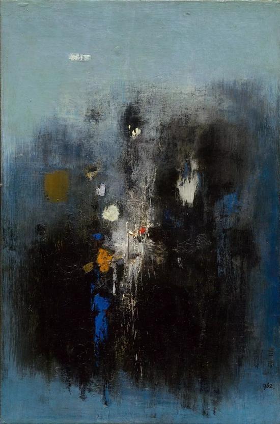 钟泗滨,《虚空》,油彩画布,91×60.3cm,1962。图片:致谢亚洲艺术中心
