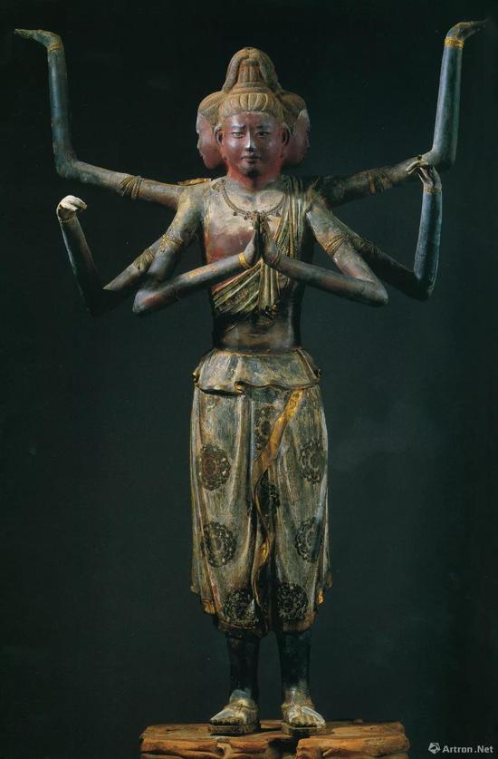 阿修罗像,奈良时代,脱活干漆上彩,高153.4 厘米,日本国宝,奈良兴福寺藏