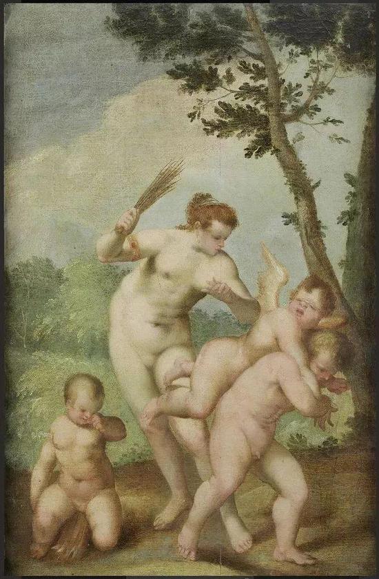 Alessandro Varotari Venus chastising Cupid
