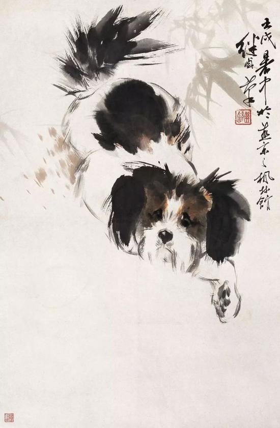 1982年作 狗 镜心