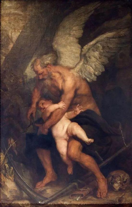 Jean Saurien Chronos coupant les ailes de Cupidon