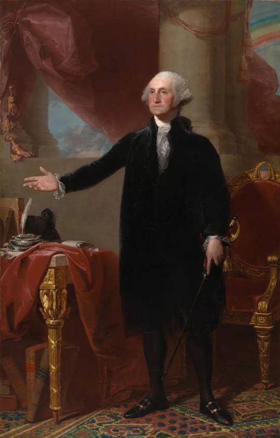 吉尔伯特斯图尔特,《Lansdowne portrait of George Washington》,1796。图片:Courtesy of the National Portrait Gallery