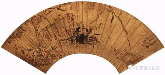 陈嘉言(1599-1678) 残荷秋蟹图
