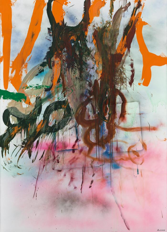 仇晓飞|Qiu Xiaofei Tape Junk No。 3 布上丙烯|Acrylic on canvas,280 × 200 cm,2015 ©艺术家和佩斯画廊