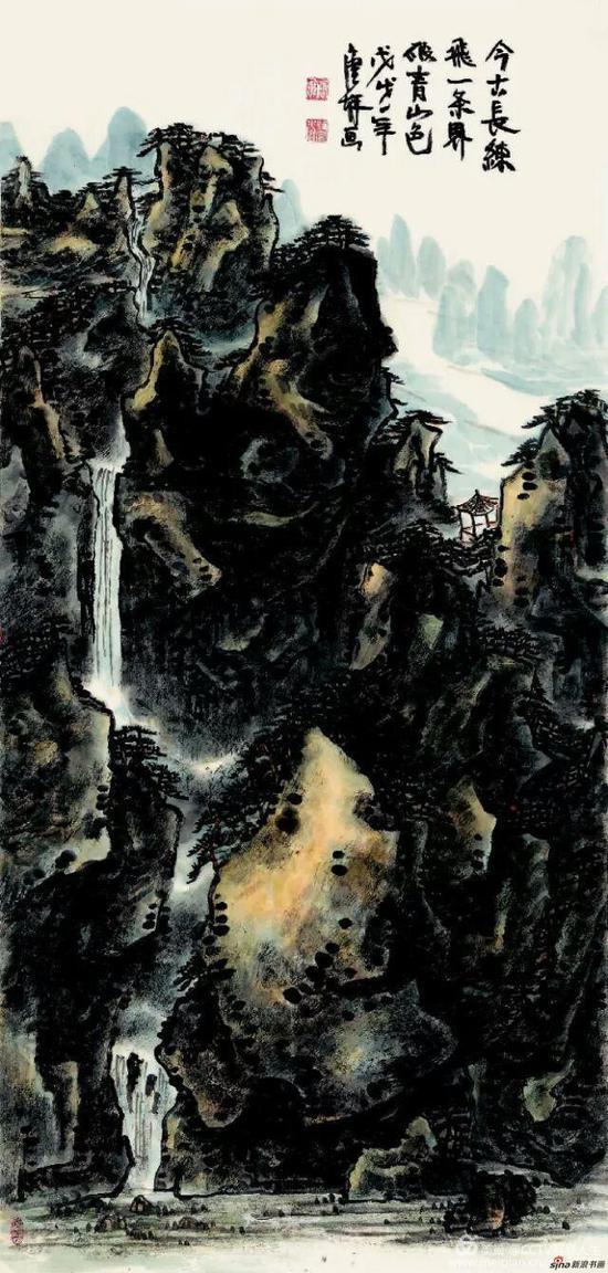 《青山雨色》 138cm×70cm 唐 辉