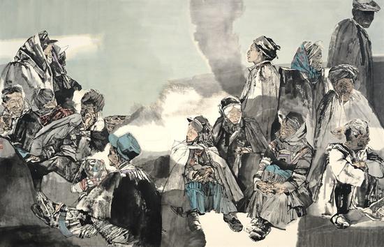 邓天平 《云起高原》 192cm×296cm 2015年