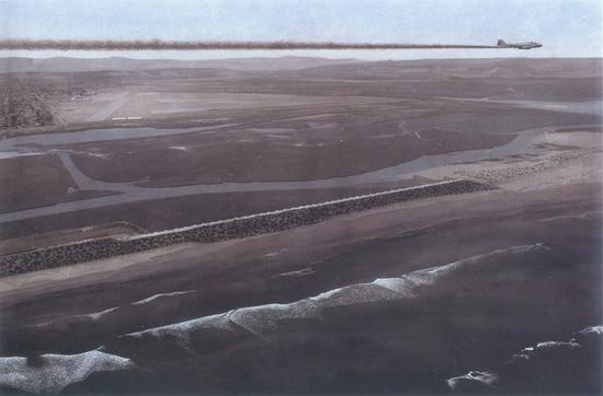 37。陈勇劲《巡航》水彩 110cm×170cm 2008年 中国美术馆藏