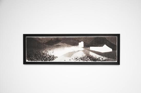 沈勤 住在仙地 纸本水墨 76.7x202cm 2018
