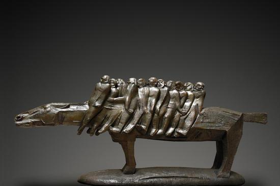 刘松-远方的呼唤-2007-75x10x35cm-青铜