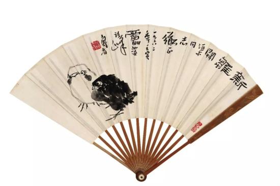 潘天寿《新雏》18.5×49.5 cm 约0.8平尺