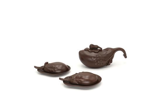 紫茄茶具 艺术家倪顺生作品