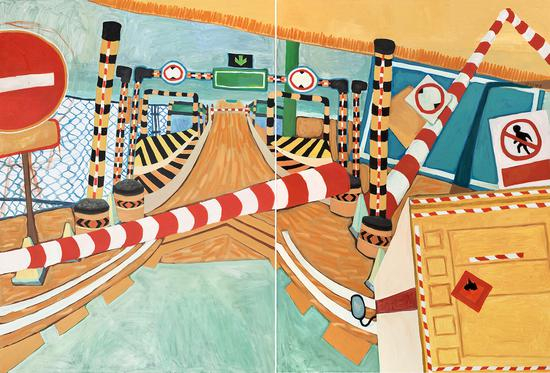 《谢谢惠顾》布面油画,150×220cm,2018