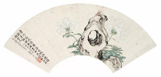 居巢 花卉草虫 设色纸本 镜框 18×52cm