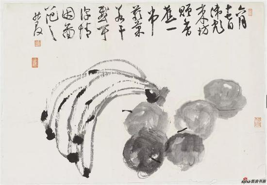 写意水果,纸本,50×34cm,2018年