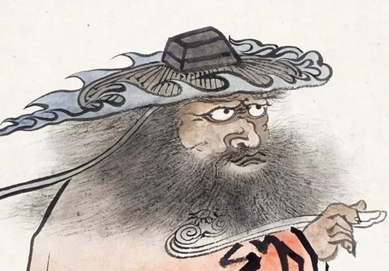 钟馗的面部画的非常细