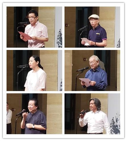 (按发言顺序)庞茂琨、王林、陶勤、白德松、杨晓阳、吴为山先后致辞