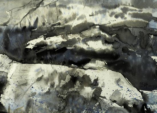 冯信群作品 洵声 水彩 76×56cm 2017