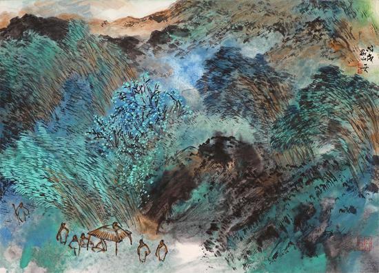 万籁岭风 32×45cm 2018