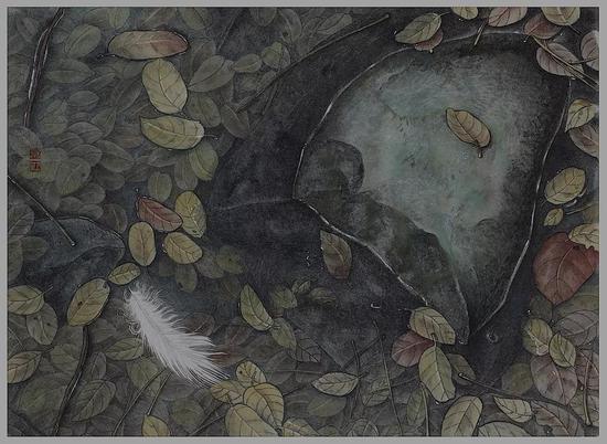 作品名称:《水中叶》
