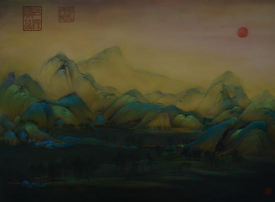 《千里江山如此多娇》布面油画 200×150cm 2013年