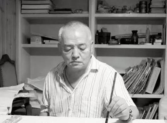 朱新建(1953~2014)左手作画