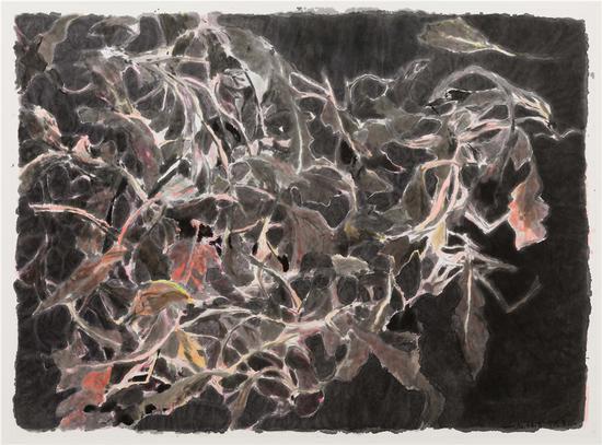 邬一名 荠菜 5 2018 宣纸上水墨 192 x 265 cm