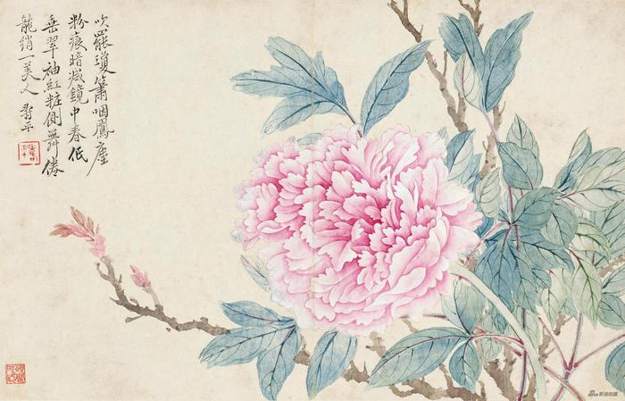 恽寿平《山水花卉册》册页(十开) 水墨、设色纸本