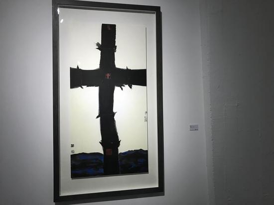 灵泉苦竹 纸本水墨设色 137x69cm 2015