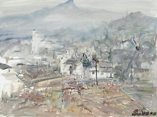 王浩辉 皖南山村 60×80cm 2016 布面油画