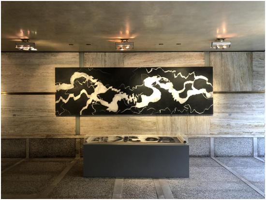《 裂变-穿越时空之三 》仇德树 / 宣纸丙烯托裱于画布 / 122×400cm / 2010