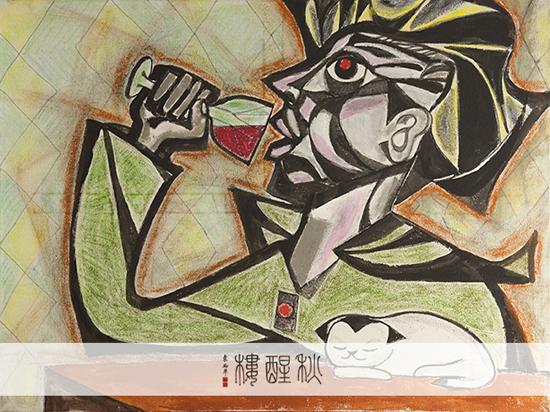 张郎郎 《慨当以慷》 75×100 cm 综合材料 2016