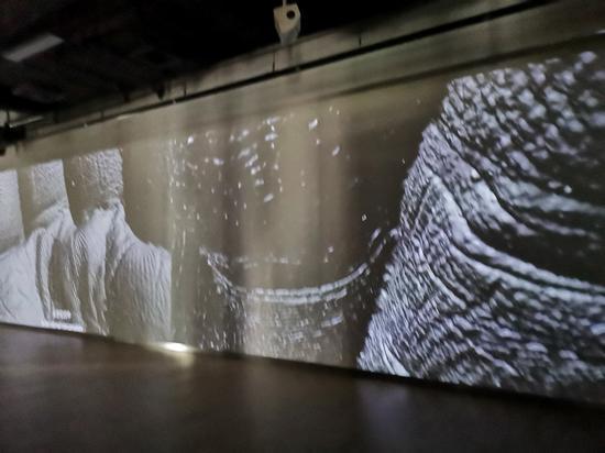 寻找创世遗迹 双频投影,时长5‘16’‘ 隋建国工作室、李丰工作室 2019