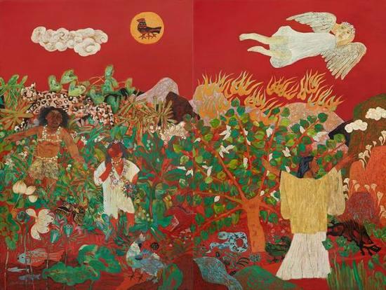 何小薇(上海)《帝女桑》180×240cm