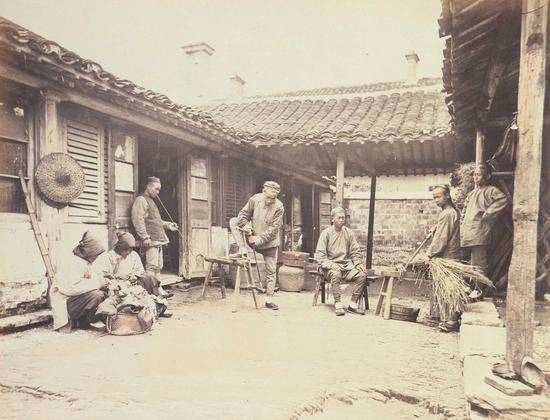 威廉·桑德斯,“缝纫女工的流动摊”,1866年