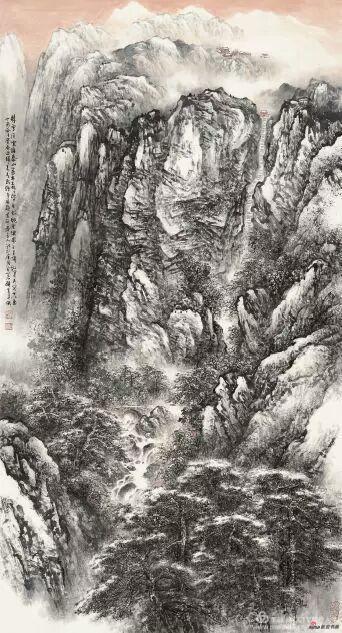 《晴雪淡云拥泰山》 180cm×97cm 顾 宪