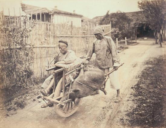 威廉·桑德斯,“中国的独轮车”,1866年