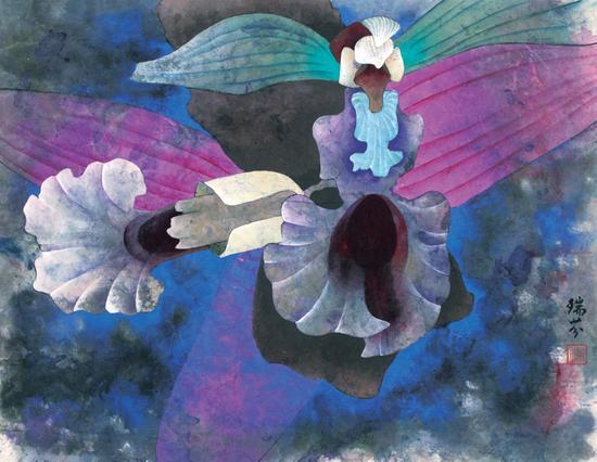 杨瑞芬 高歌 34.5x44.5cm 2003年