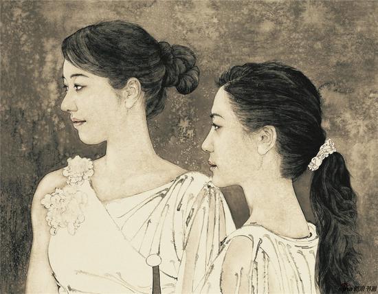 高云作品《江南好》(局部)200X120CM入选中国国家画院30周年庆典大展