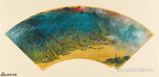 宋玉明《岚烟》64cm×27.1cm 2018年