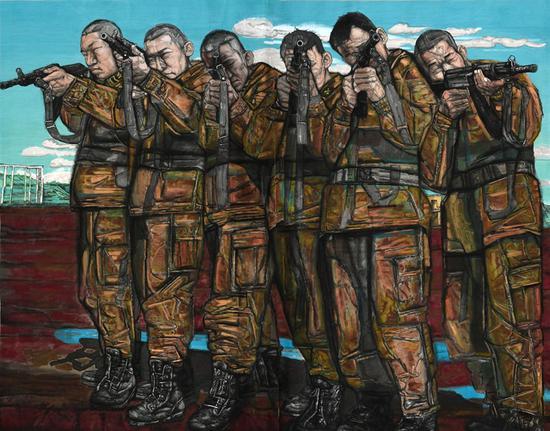 李连志- 《锋时代·预备》 260cm×360cm 2012年 纸本水墨
