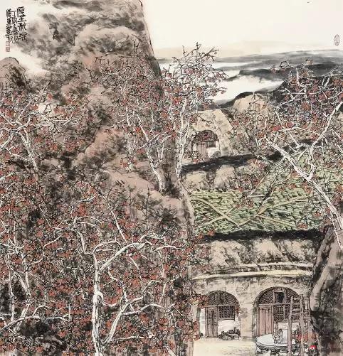 《厚土秋深》 101cm×98cm 李晓东 江苏省中国画学会常务理事