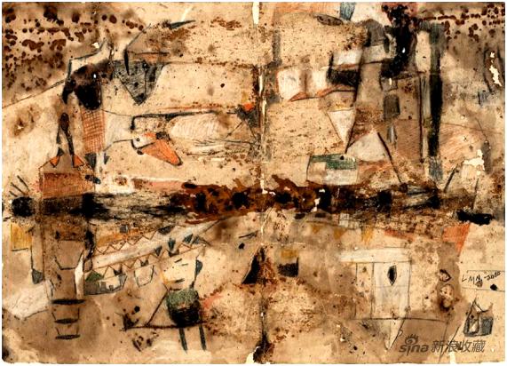 刘懋廿,折,56x80cm,纸上作品,2020