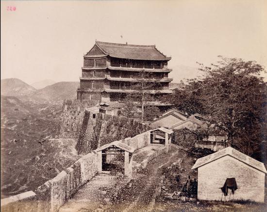 达顿与麦克尔斯,广州五层楼(镇海楼),22cm_27.9cm,蛋白印相,1863年