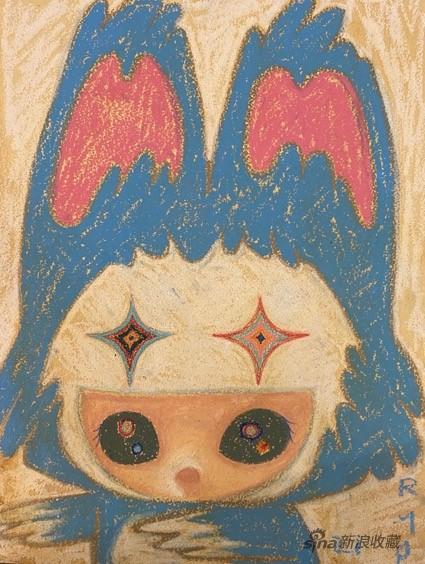 星星眼普尔 41x31cm 纸本蜡笔 2021