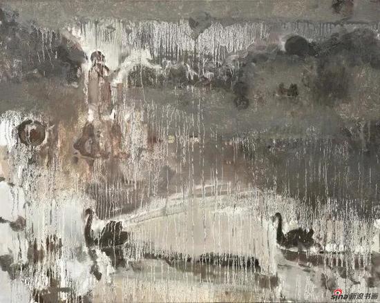 潇湘夜雨之西湖雾象 100×80cm 布面油画 2011年